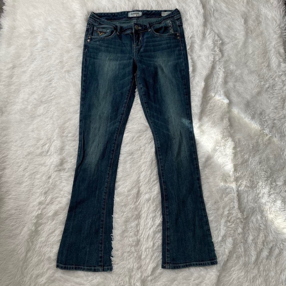 Young & Faded low rise flare jeans
